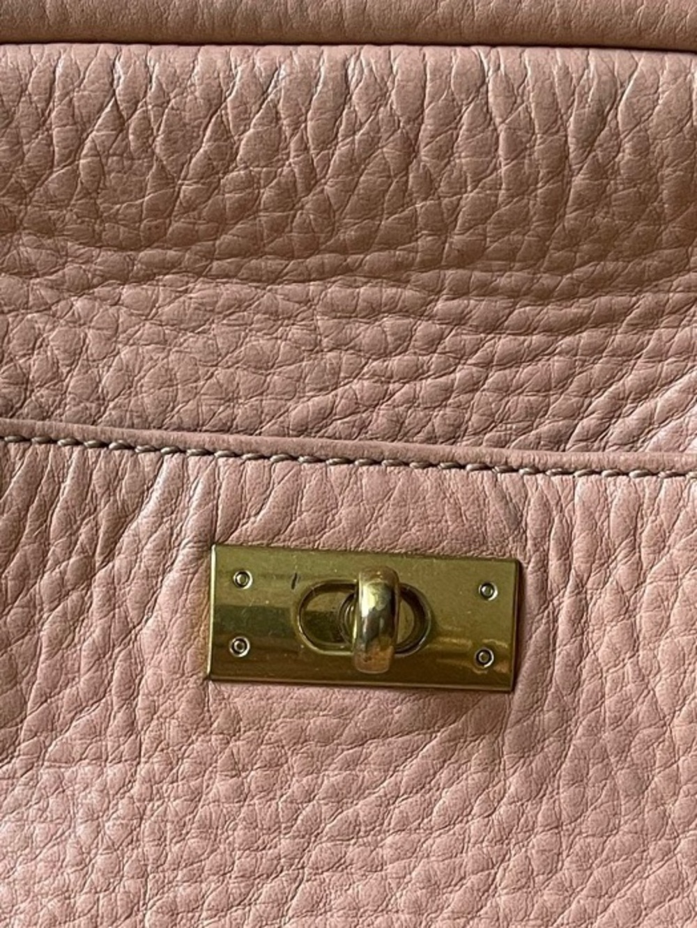 J. Crew Blush Pebbled Leather Crossbody with Gold Hardware - Picture 4 of 16